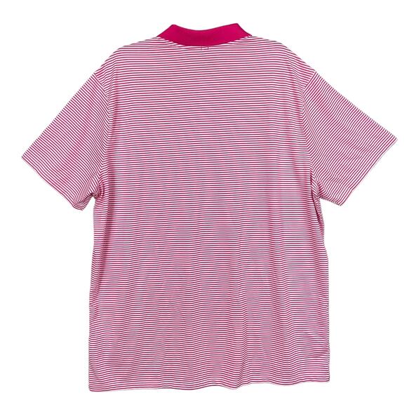 Nike Dri Fit Pink Striped Polo Golf Shirt Men's Size XXL - Picture 2 of 7